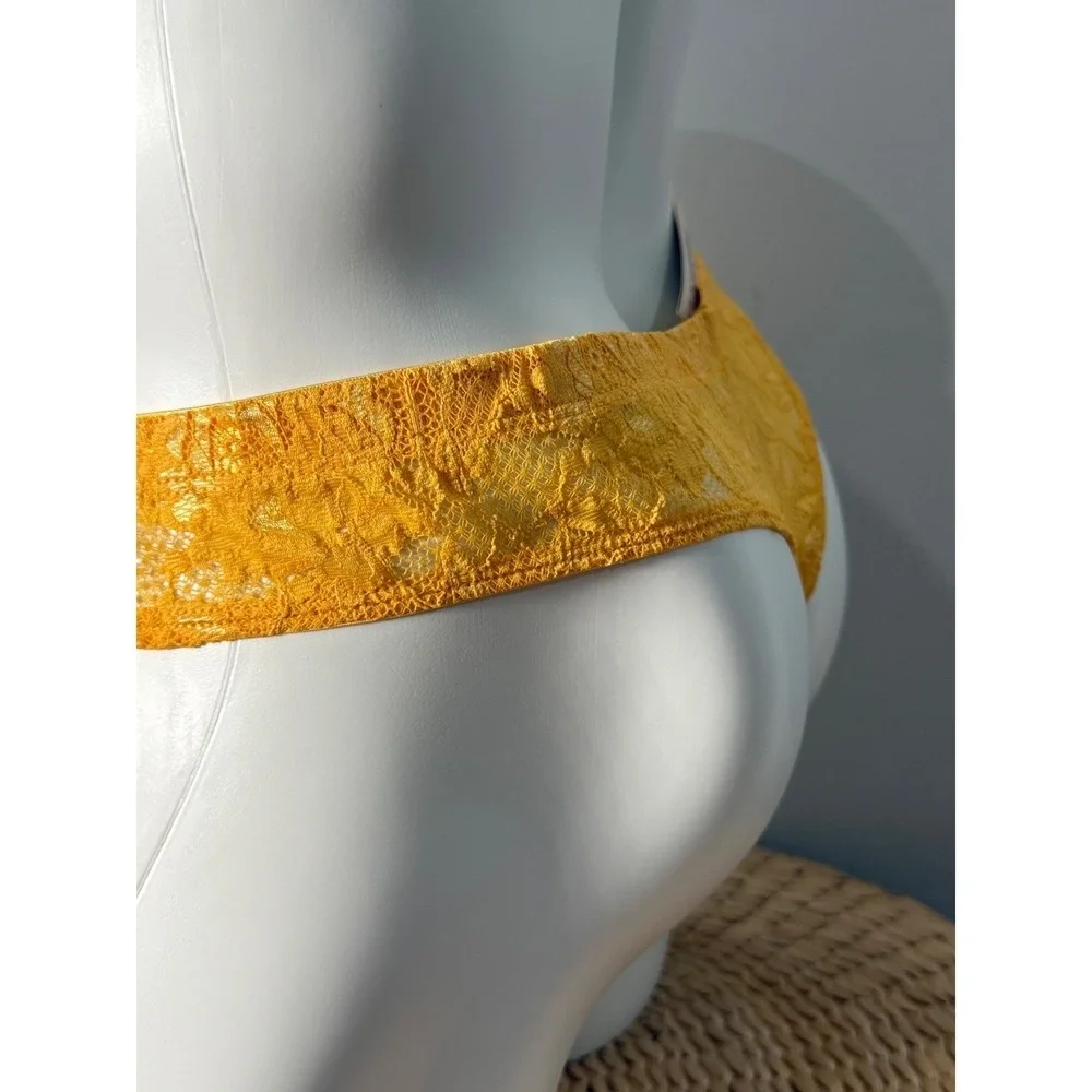 Cosabella Men's Luxury Lace G-String Thong sole Yellow NWT Size L